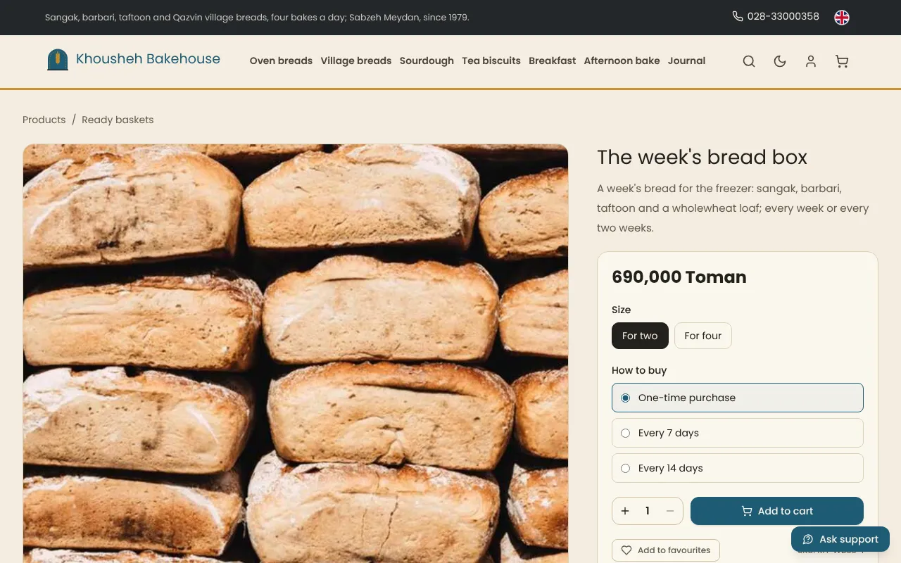 Das Brot der Woche ohne Nachbestellen