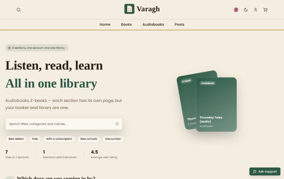 Varagh — Buchhandlung