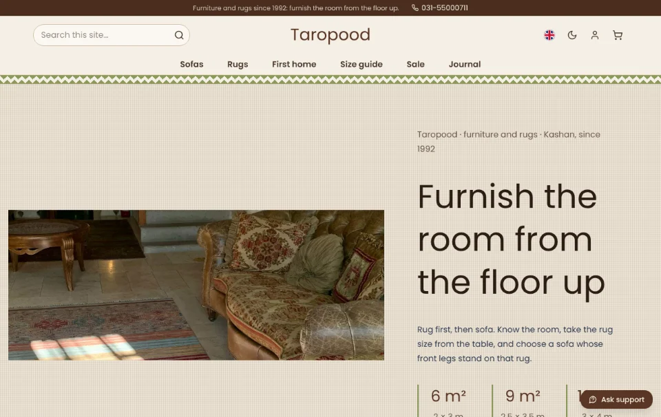 Taropood — meubles et tapis