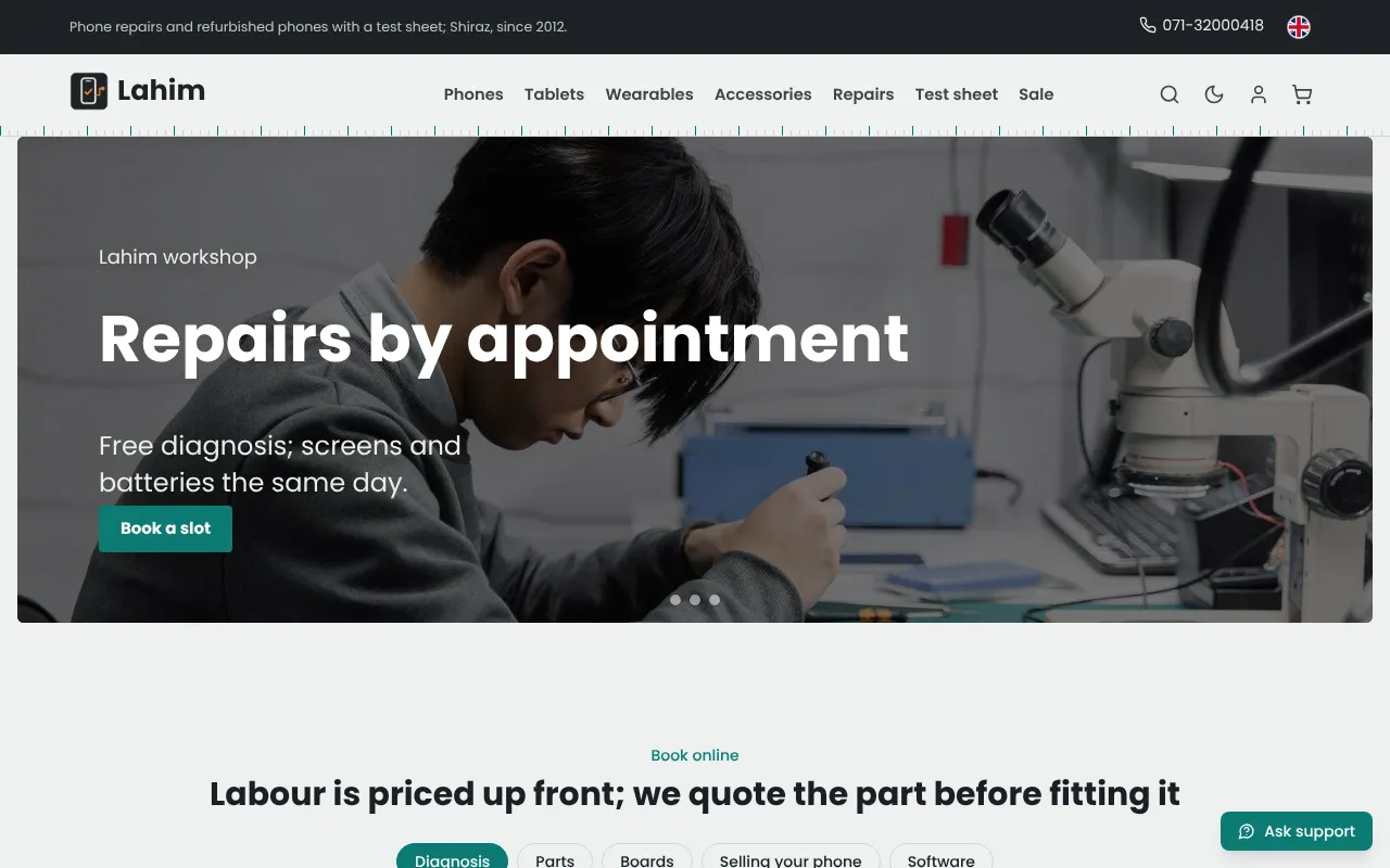 Book a repair with the technician you want