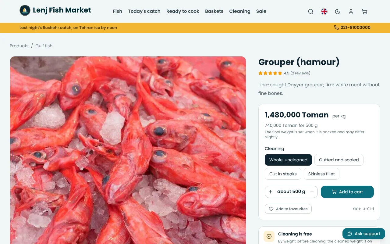 Ogni pesce, come lo vuole il cliente
