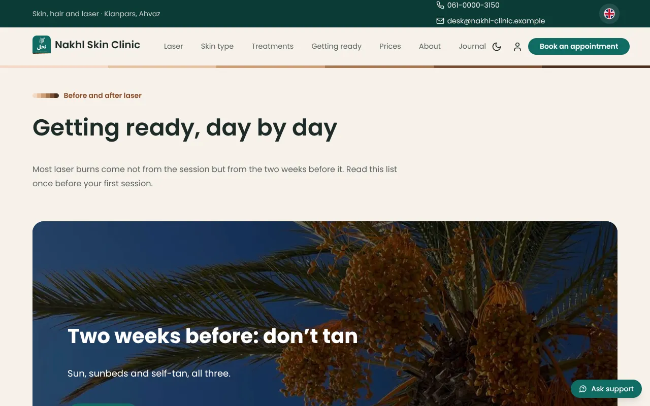 Il cliente arriva pronto, non abbronzato